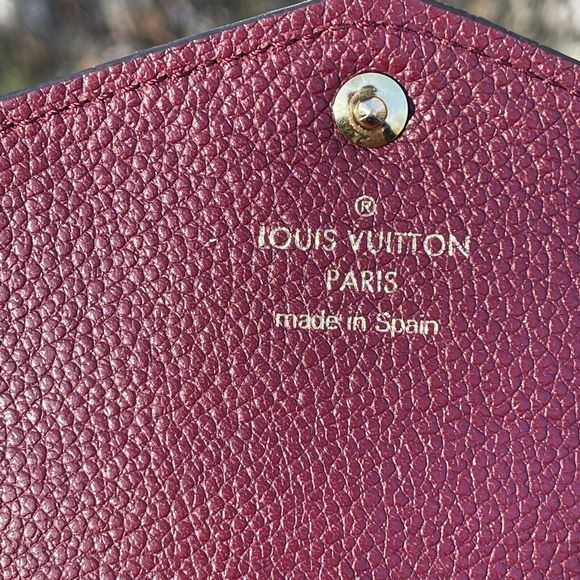 Louis Vuitton LV Monogram Empreinte Leather Sarah Long Wallet Purple - Picture 10 of 14